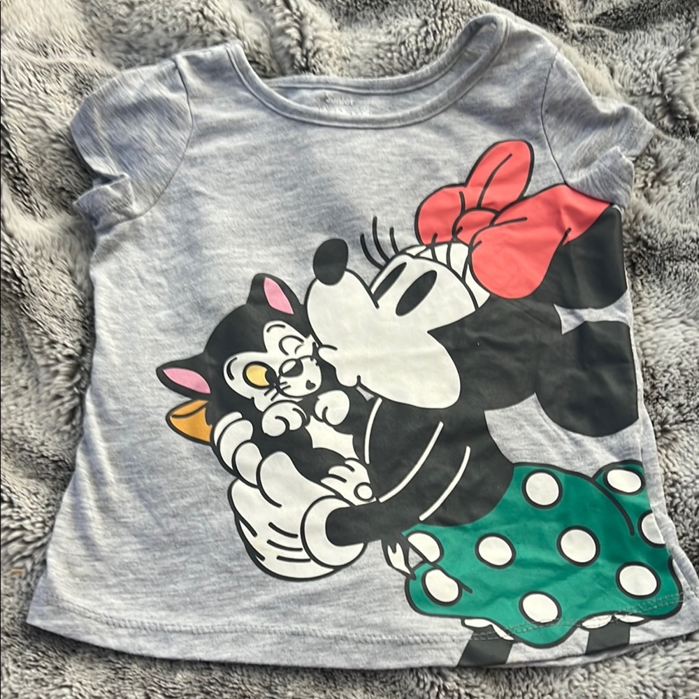 Disney Gray and Red Short Sleeve Tee